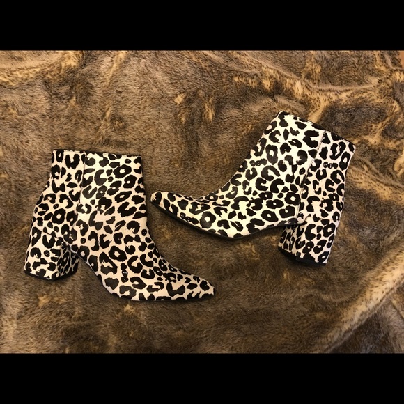INC Animal Print Calf Hair Booties - Picture 5 of 11